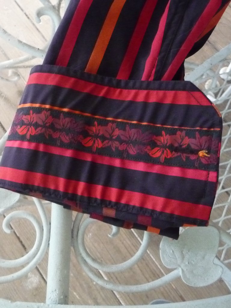 Visconti Size Xxl Red Black Stripe Mercerized Cotton Dress Shirt — image 2 of 8